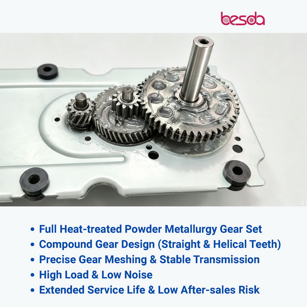 Full Heat-treated Powder Metallurgy Gear Set for BESDA Stand Mixer model SM907-2 Full Heat-treated Powder Metallurgy Gear Set for BESDA Stand Mixer model SM907-2