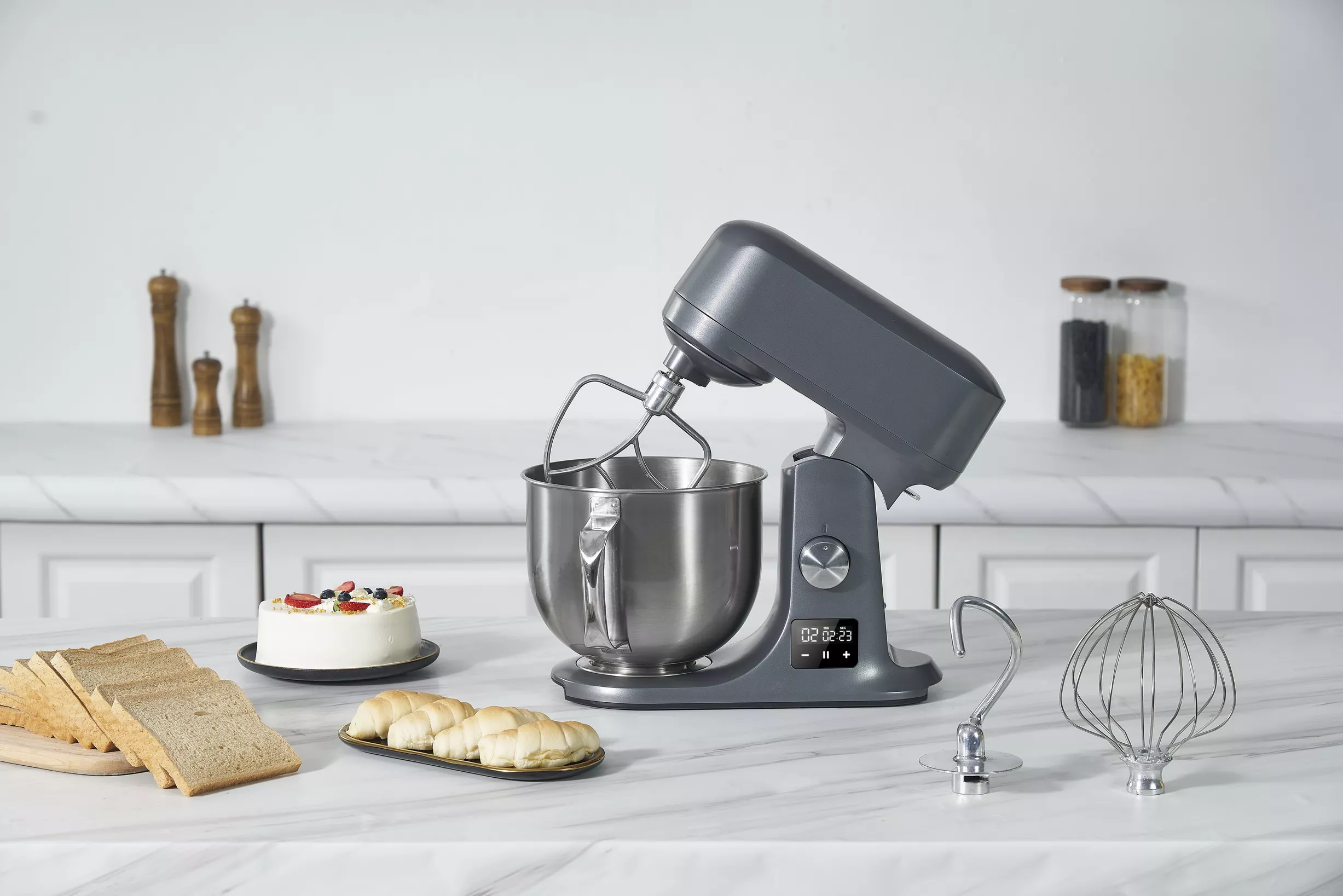 Batidora planetaria BESDA modelo SM906 de 5,0 litros con carcasa de aluminio fundido a presión