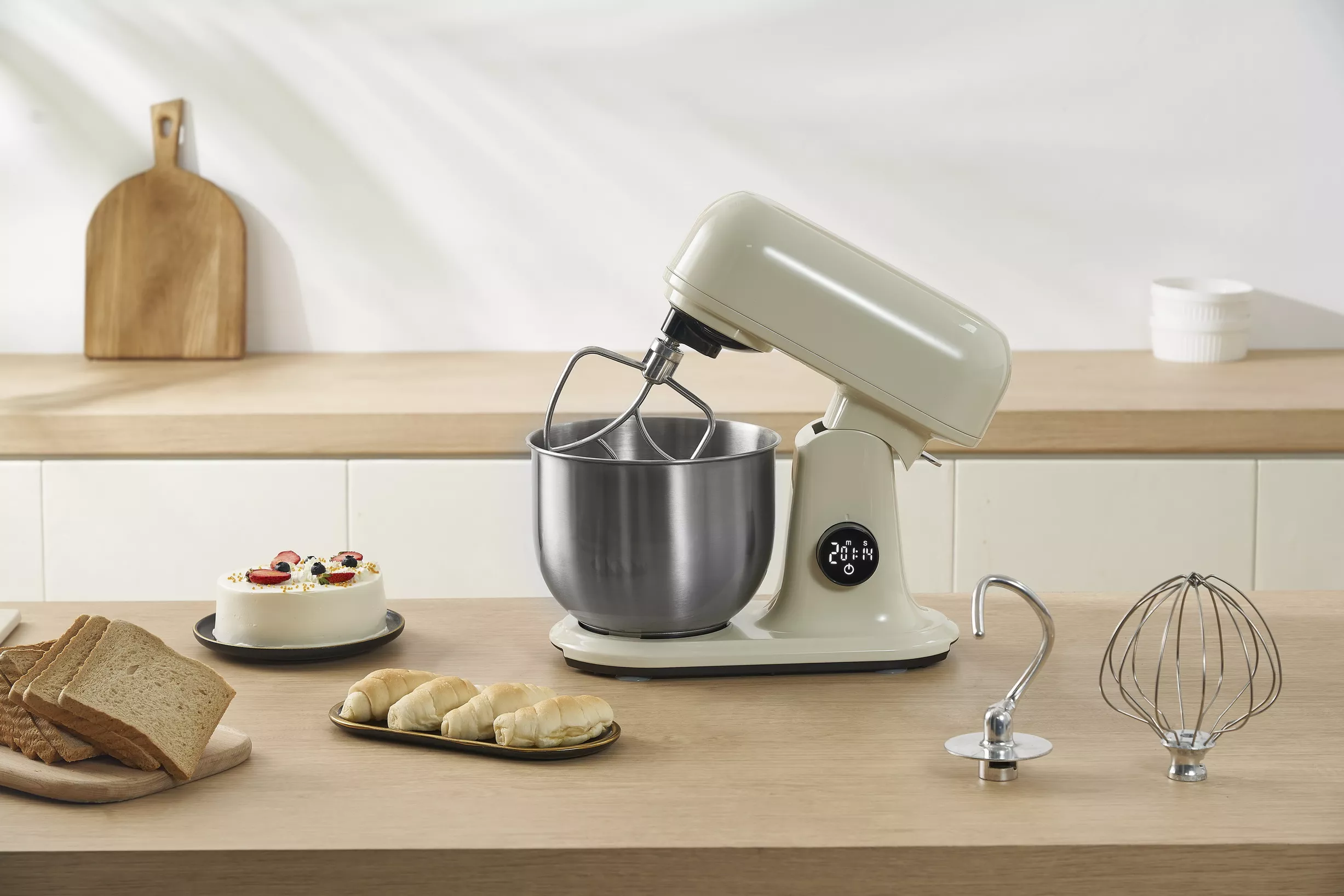 Batidora planetaria BESDA modelo SM916 de 6,0/5,0 litros con carcasa de aluminio fundido a presión