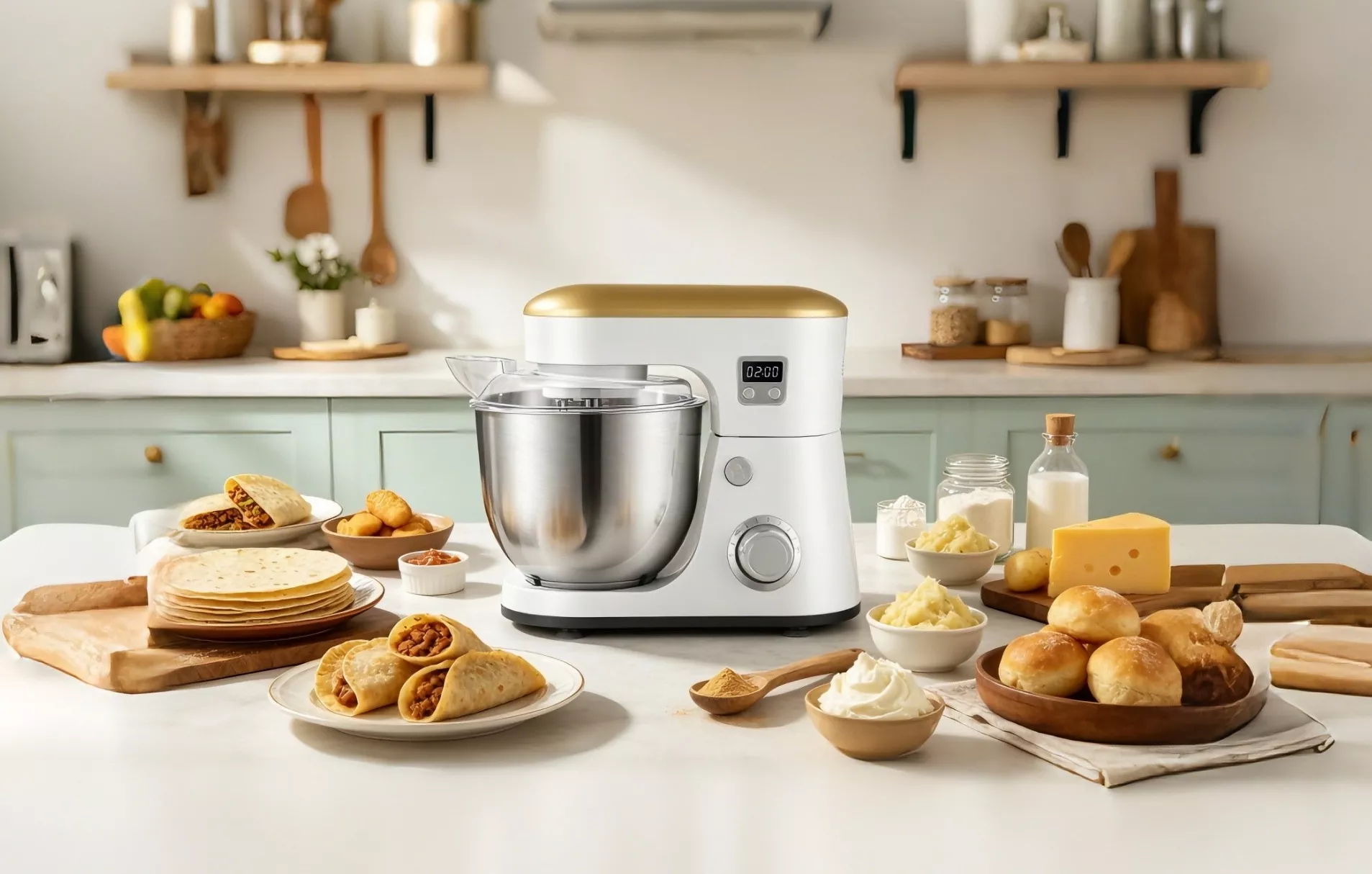 AC motor Stand Mixers 4.3L, 5L, 6L, 7L, 8L with metal gears and CE Certification