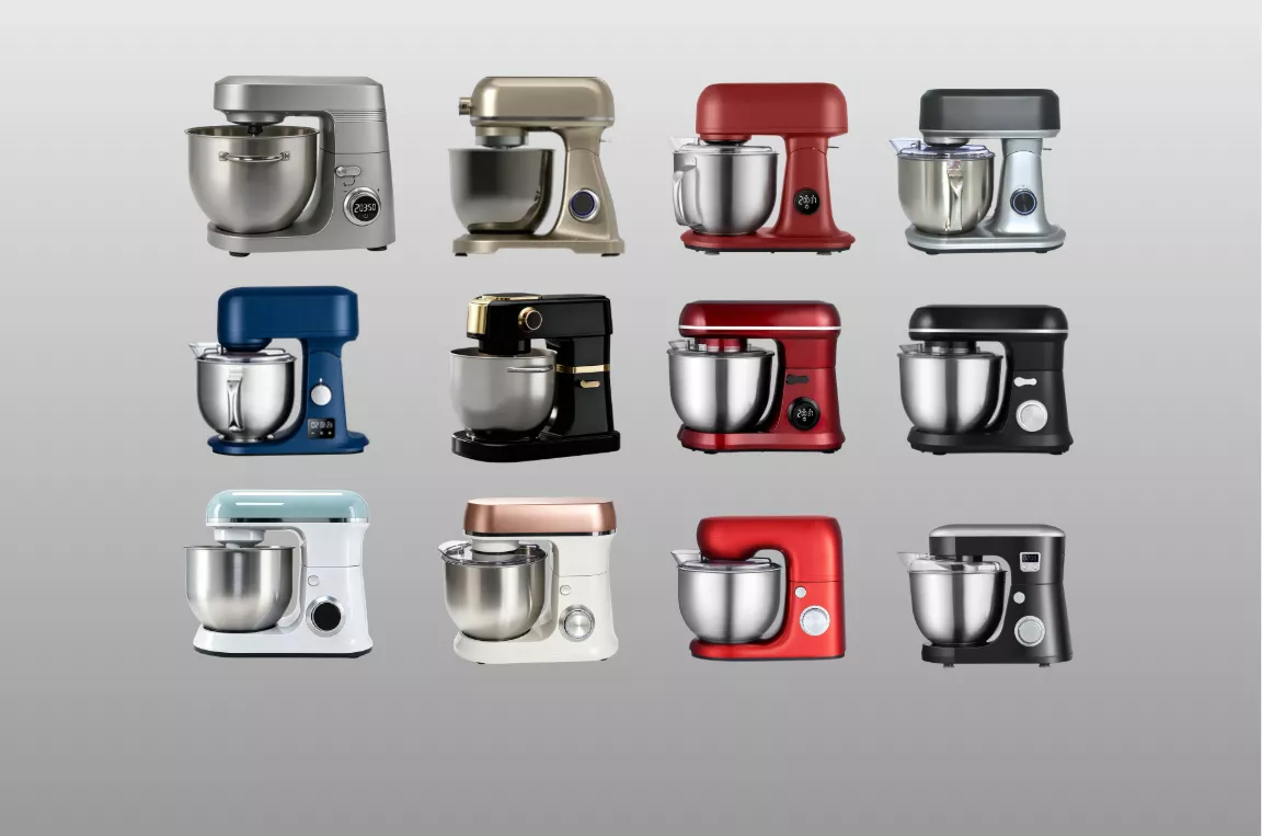 BESDA 4L, 5L, 6L, 7L, 8L,10L stand mixers fit diverse application scenarios for kneading, mixing, whisking, grinding,pasta making